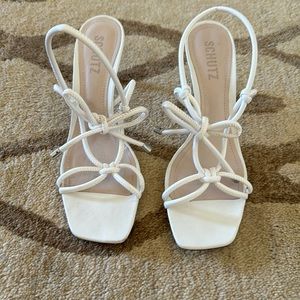 Schutz white sandal heels- sz 7